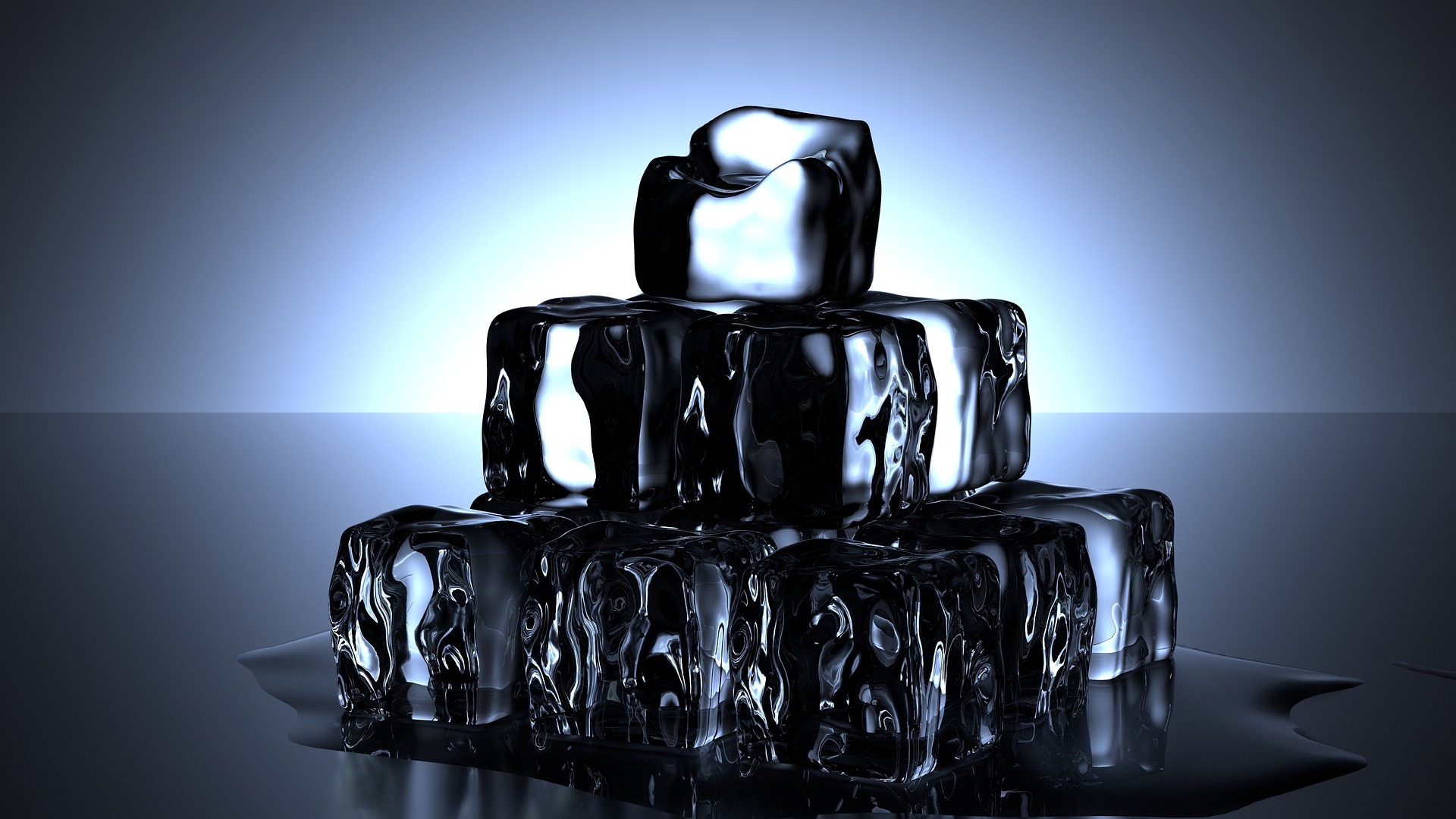 制作冰块 Making ice cubes